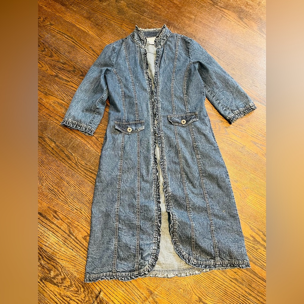 Blue bayouWomen's casual Blue Jean Jacket size S 100% cotton - Picture 5 of 16